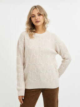 джемпер женский бежевый из шерсти