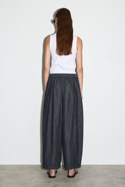 PANTAL?N VAQUERO BARREL LEG CON AJUSTE DE CORD?N - H&m фото 7