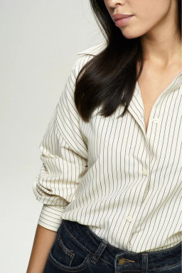 Рубашка Classic в полоску Milk - Erist store фото 4