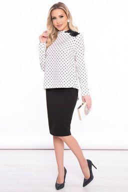 Костюм с юбкой Классика жанра (горох) К3049 - Lt collection фото 5
