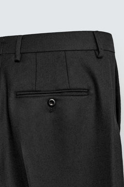 TEXTURED WOOL BLEND SUIT TROUSERS - Zara фото 8