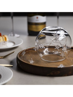 Гирлянда Нить 2 м, роса с насадками Звезда, IP20, серебристая нить, 20 LED, свечение белое, 2 режима, ААх2 - Luazon lighting фото 6