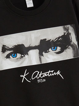 Atat?rk Bask?l? Erkek ?ocuk Sweatshirt