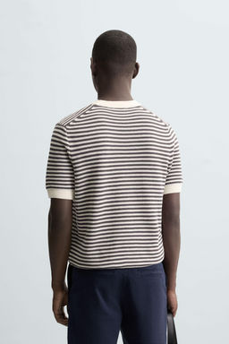 STRIPED KNIT T-SHIRT - Zara фото 11