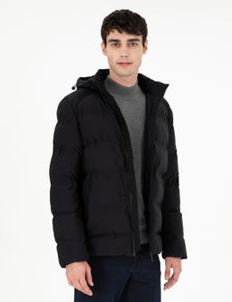 Siyah Kap__onlu Basic _i_me Mont