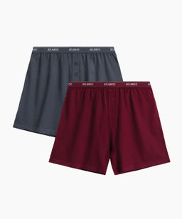 ATLANTIC 2RMX-001 Трусы боксеры - набор (2 шт.) графитовый + каберне