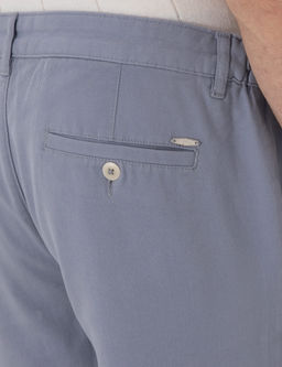 A__k Mavi Slim Fit Beli Lastikli Kanvas Pantolon