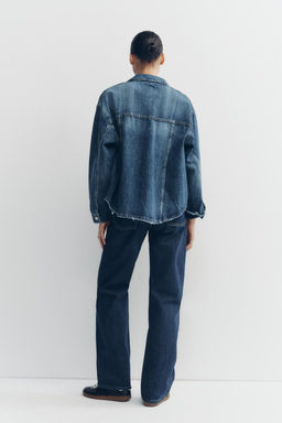 MID-RISE WIDE-LEG TRF JEANS - Zara фото 2