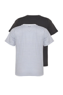 TRENDYOLMILLA Cok Renkli %100 Pamuk Suprem Bisiklet Yaka 2li Paket Orme T-Shirt TWOSS20TS0141 фото 44