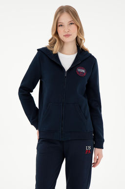 Женский темно-синий свитшот Неожиданная скидка в корзине