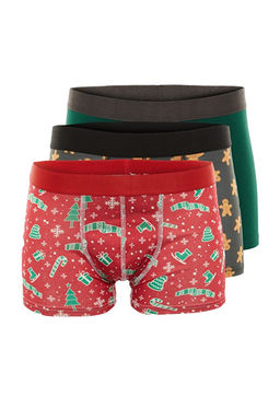 3l_ _ok Renkli Desenli-D_z Mix Boxer TMNAW22BX0040