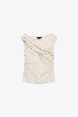 JACQUARD ASYMMETRIC TOP - Zara фото 6