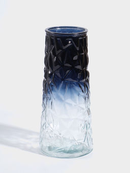 Ваза стекло настольная "Берт" 24х10,5 см, прозрачно-синий