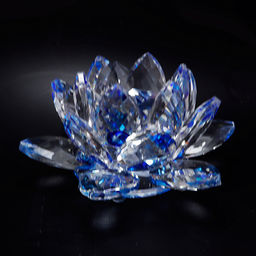 Лотос хрустальный 7см-11см Голубой