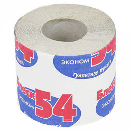 Туалетная бумага 1-слойная "Блеск Эконом" 32м, сырье - серое макулатурное, плотность 28-30г/м2, с перфорацией и тиснением, LIZZi (Россия)