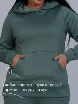 Костюм жен.спорт. С утепл. (мех)_390/оливковый - Ihomelux фото 11