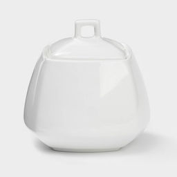 Сахарница с крышкой Wilmax Ilona, 340 мл, фарфор, белая