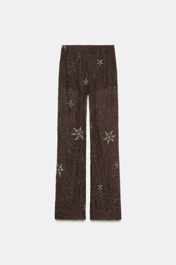 BEADED SEQUIN TROUSERS - Zara фото 10