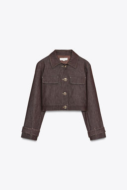 CONTRAST STITCHING SHORT JACKET - Zara фото 5