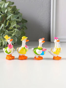 Набор фигурок 4 шт. «Гусятки в ярких нарядах», полистоун, 2.5×2.5×5.5 см
