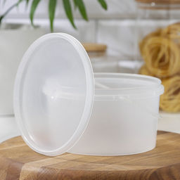 Цена за 3 шт. Банка для хранения с герметичной крышкой, 1 л, пластик, прозрачный - Пластос фото 4