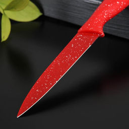 Нож с антиналипающим покрытием Доляна Зефир, универсальный, лезвие 12,5 см, цвет красный  фото 2