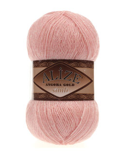 Ангора голд сим (Angora gold sim) пряжа Alize 20%шерсть 5%метанит 75%акрил 5х100г/500м фото 17