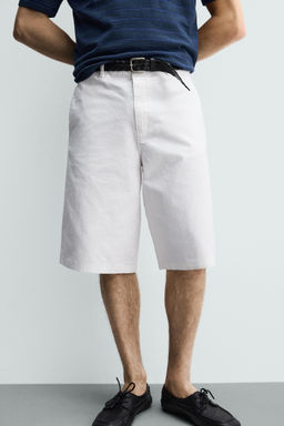 BERMUDA CHINO RELAXED FIT / Blanco