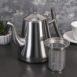 Чайник из нержавеющей стали Жуан, 1,4 л, металлическое сито, цвет хромированный - Simaland фото 8