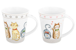 Набор 2 кружек 350 мл 12*9*11 см БЕЗ КОТА ЖИЗНЬ НЕ ТА