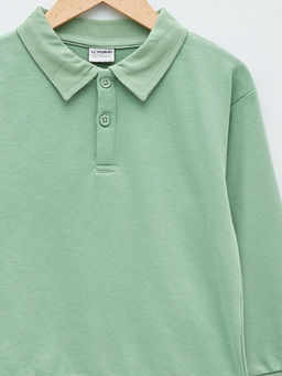 Polo Yaka Basic Uzun Kollu Erkek ?ocuk Sweatshirt - Waikiki фото 3