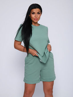 РАСПРОДАЖА Костюм (футболка+шорты)_913/оливковый - Ihomelux фото 16