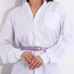 Ремень женский, ширина 1.8 см, винт, пряжка металл, цвет сиреневый - Simaland фото 3