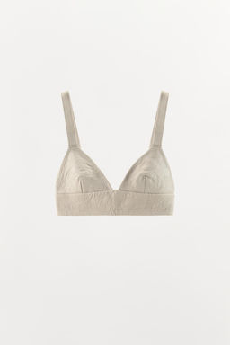 BRALETTE TRIANGULAR PIEL 100% / Gris - Zara фото 5