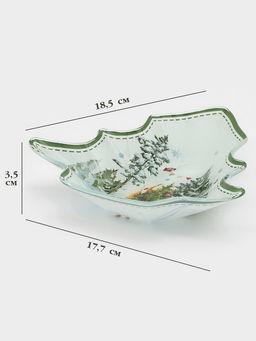 УЦЕНКА Блюдо сервировочное ёлочка «Зверьки в лесу» 17.7×18.5×3.5 см