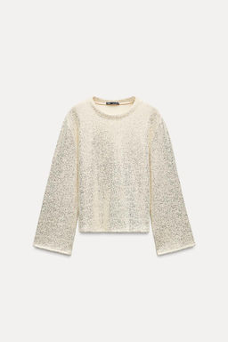 METALLIC THREAD RUSTIC SWEATER - Zara фото 5