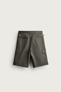 BERMUDA CARGO RELAXED FIT TRABILLAS / Khaki oscuro - Zara фото 3