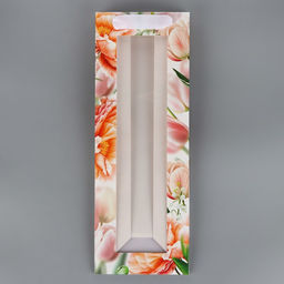 Цена за 2 шт. Пакет подарочный под бутылку, упаковка, «Цветы», 36×13×10 см