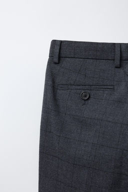 CHECK COMFORT SUIT TROUSERS - Zara фото 8