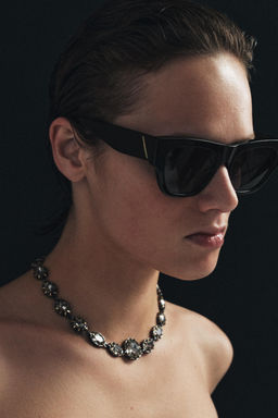 COLLAR MET?LICO PIEZAS JOYAS / Gris antracita