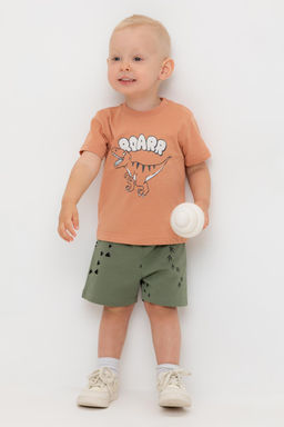 Crockid _ КР 400666/папоротник,следы динозавра к538 шорты д/мал яс