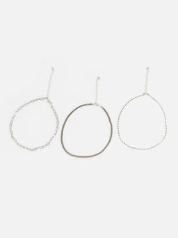 10206280011 Набор из 3 колье жен. Swan серебристый