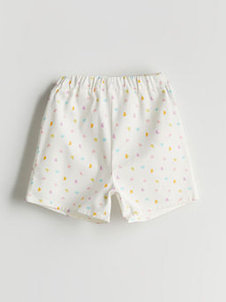 ?i?ekli Gabardin K?z ?ocuk ?ort