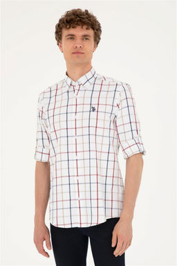 U. S. Polo Assn / Мужская белая рубашка с длинным рукавом - U.s. polo assn фото 3