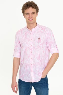 U. S. Polo Assn Мужская пудровая рубашка с длинным рукавом - U.s. polo assn фото 3