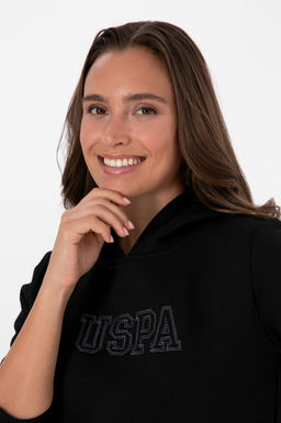Kad_n Siyah _ardonlu Kap__onlu Basic Sweatshirt - U.s. polo assn фото 2