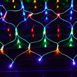 ULD-N4207-320/DTA MULTI IP20 Сетка светодиодная, 4,2х0,75 м, 320 led, разноцветная, с контроллером, провод прозрачный, IP20 - Volpe фото 9
