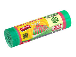 Avikomp Пакеты д/мусора с завязками 35л*15шт ПОЛОСАТИКИ Prestige, ПСД, в Рулоне, красный/зеленый