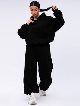 Джоггеры "БЖ-46" чёрные, футер 3-х нитка начес