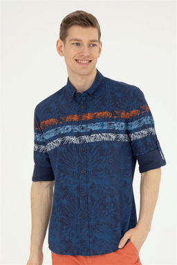 Мужская темно-синяя рубашка с длинным рукавом - U.s. polo assn фото 3